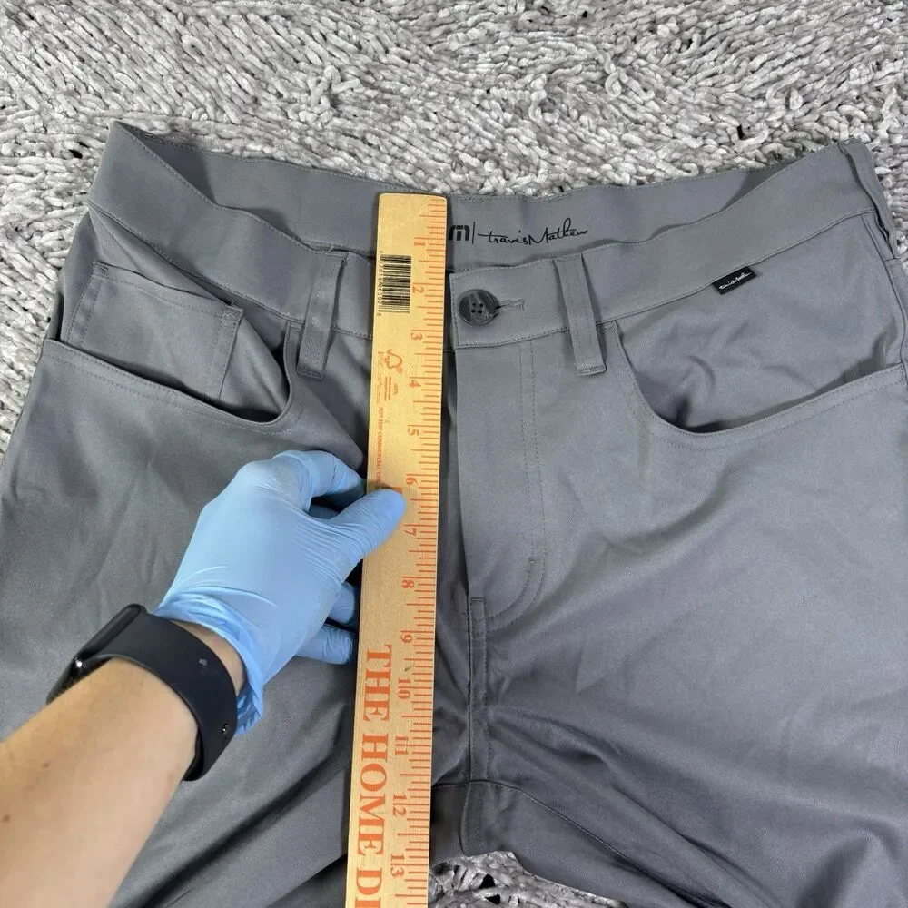Travis Mathew Open To Close Pants Mens 32 Gray Golf Performance Stretch Business